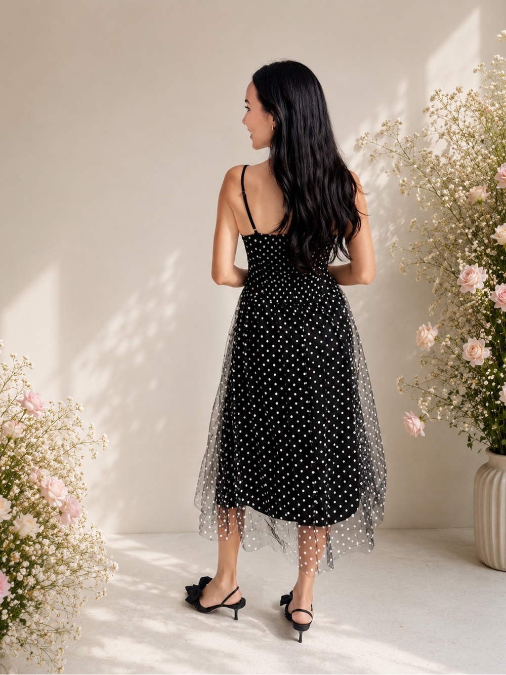 🇺🇸Firm Price🇺🇸Moon River Polka Dot midi dress - Picture 3 of 10